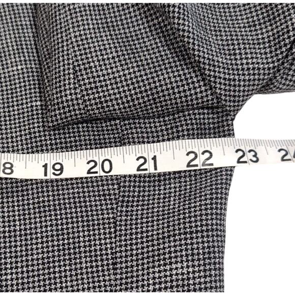 Jos A Bank Silk Wool Sport Coat Men's Size 42L Black White Houndstooth 2 Button - Picture 10 of 16